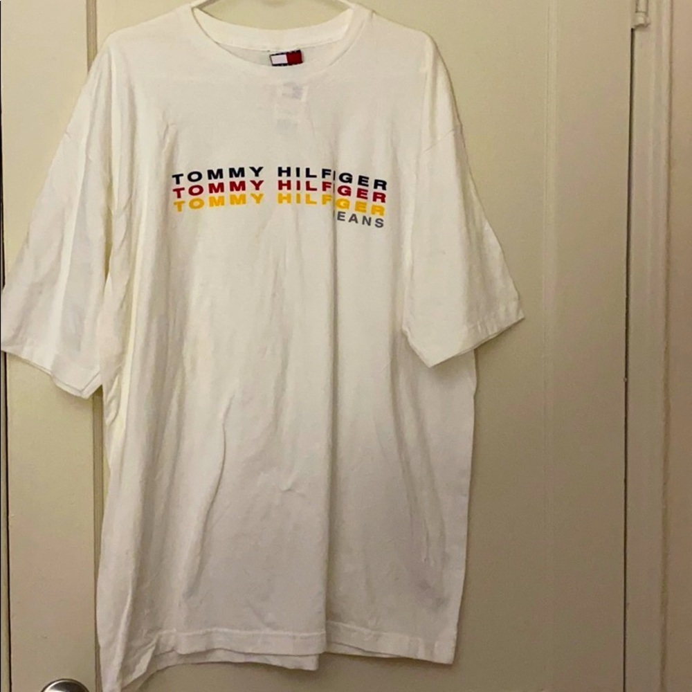 NWT Tommy Hilfiger vintage white tee size: XL